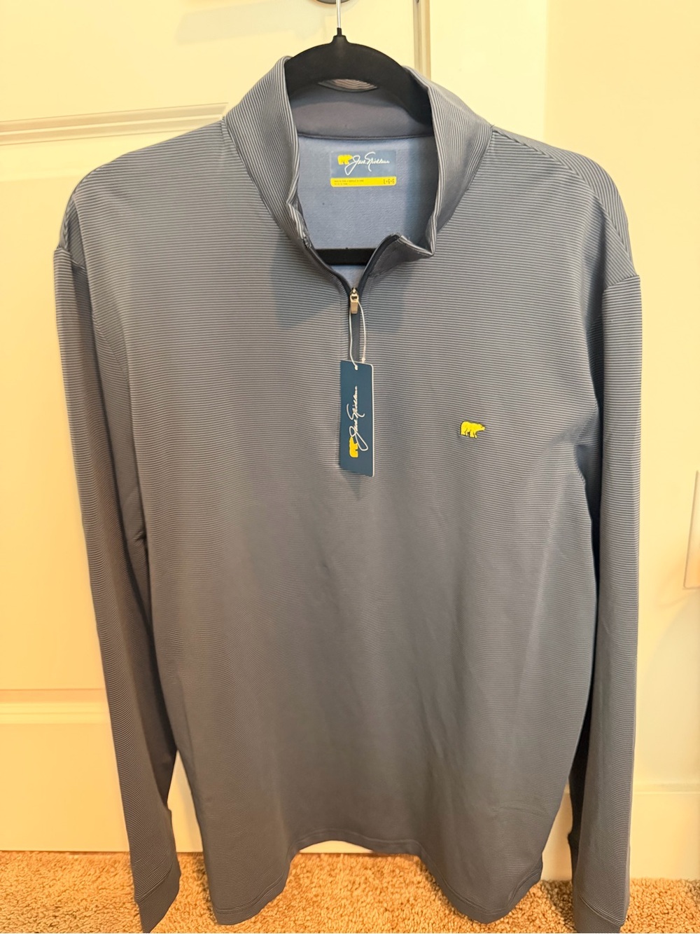 NEW Jack Nicklaus Slate-Gray 1/4 Zip Performance Polo